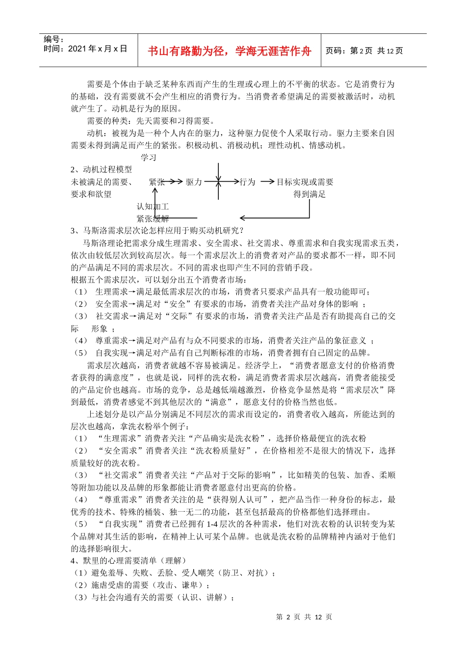消费者行为学期末考试重点_第2页