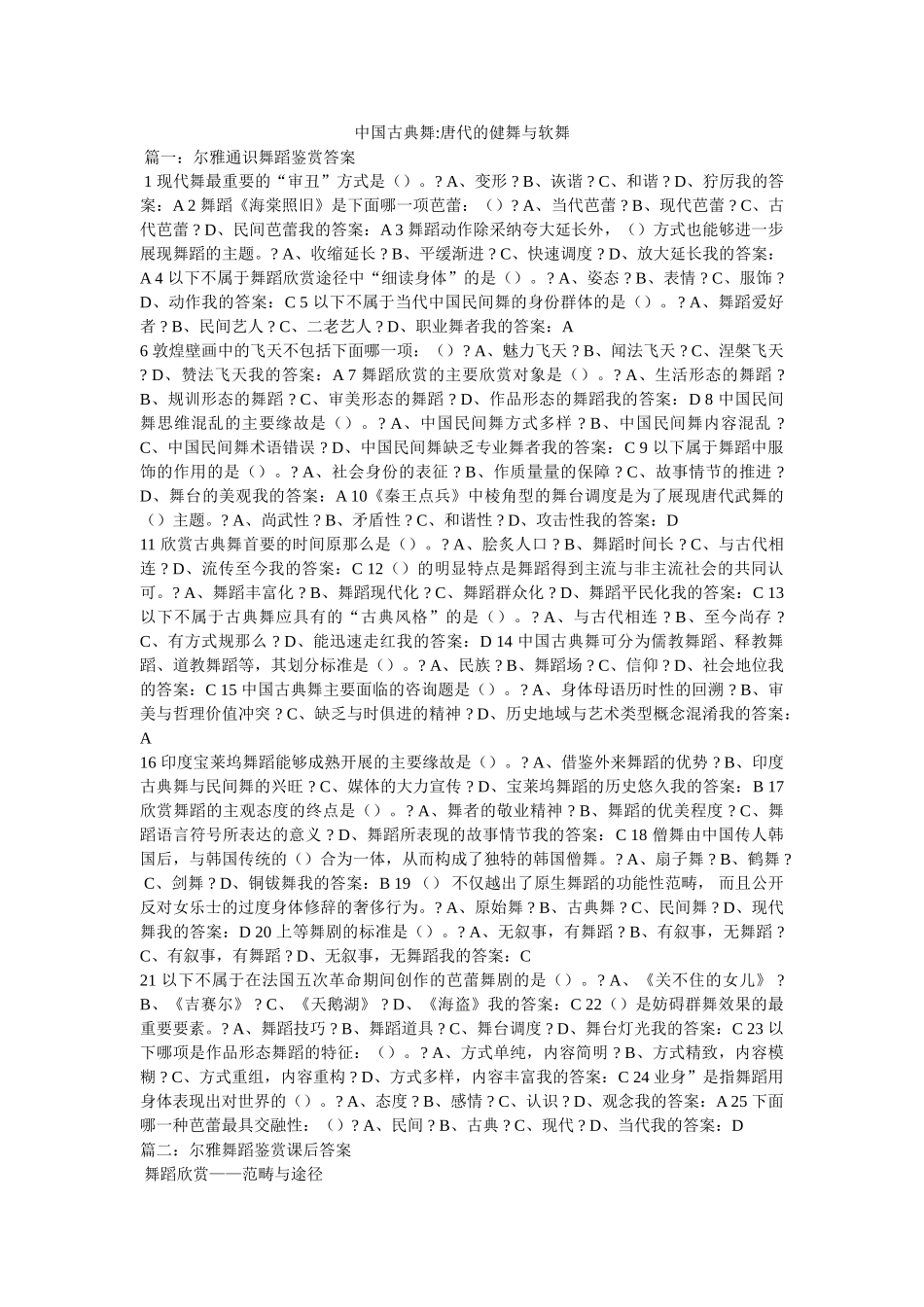 中国古典舞-唐代的健舞与软舞精选 _第1页
