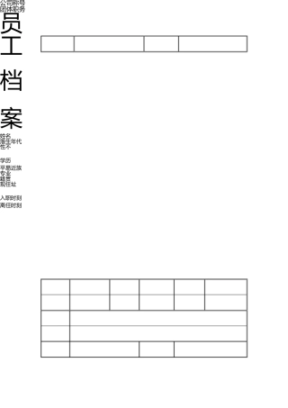员工档案表(优秀模版) 