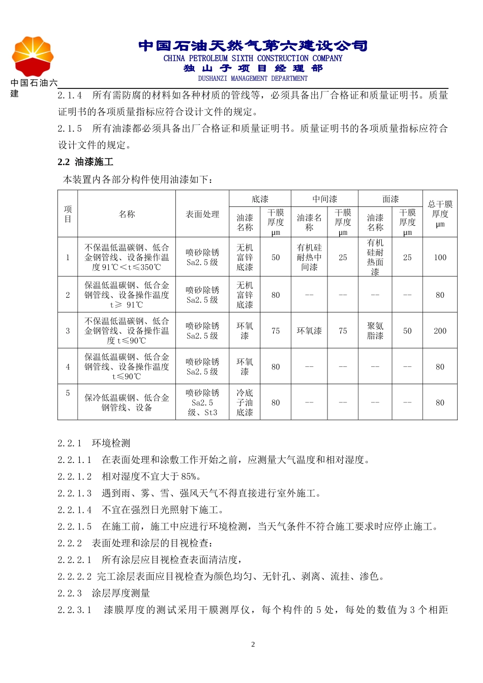 管线防腐工程施工方案_第2页