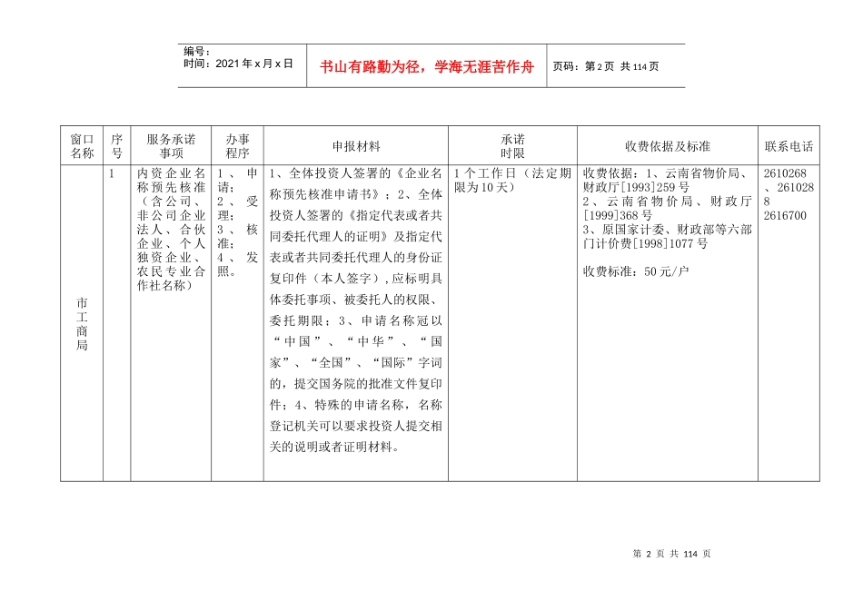 玉溪市便民服务中心服务承诺内容doc-玉溪市便民服务中心_第2页