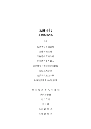 直销成功之路详述