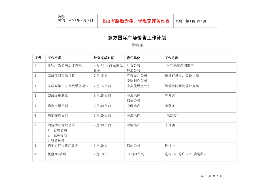 销售前工作完成情况_第1页