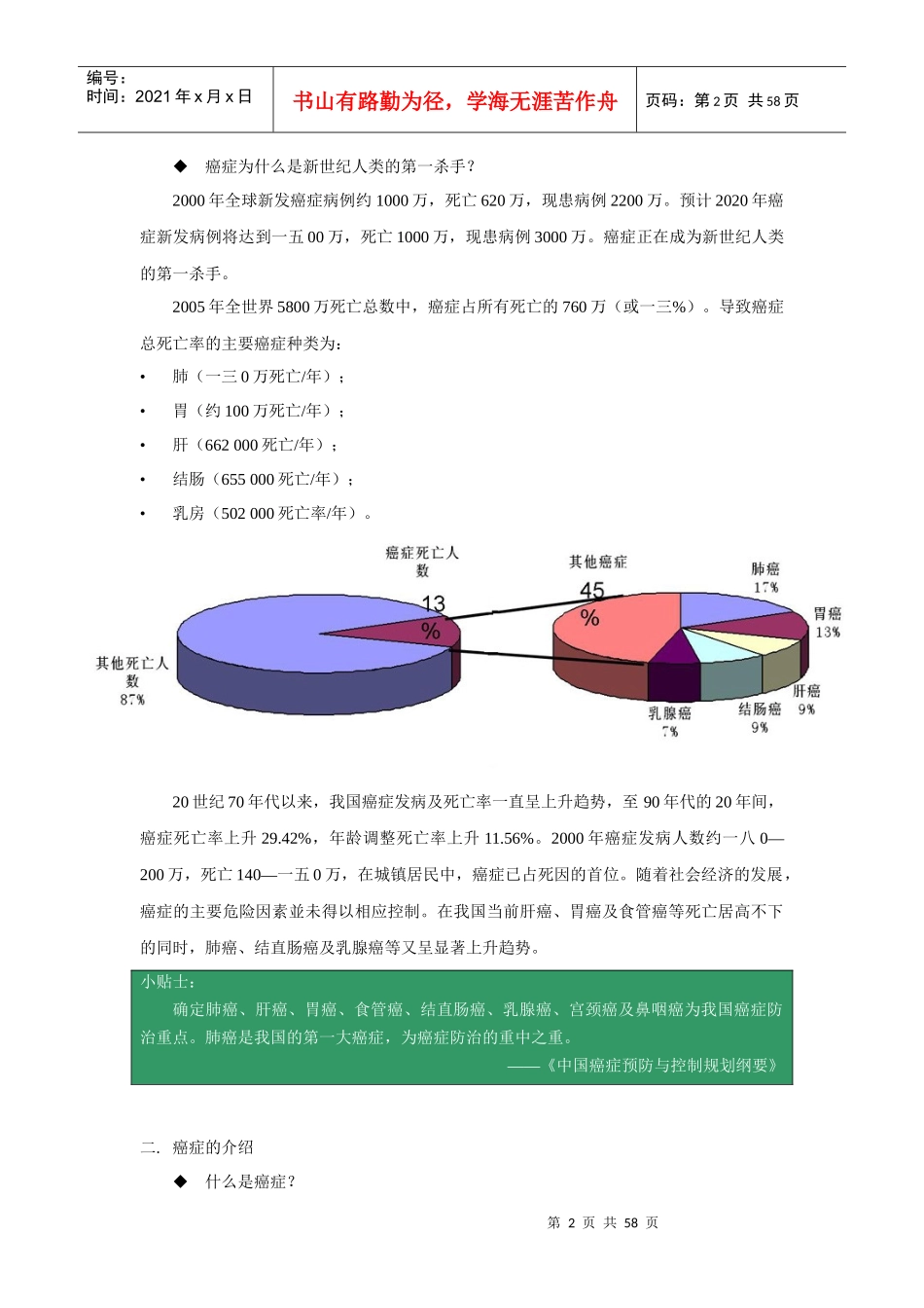 防治癌症健康宣传媒体实用手册范本_第2页