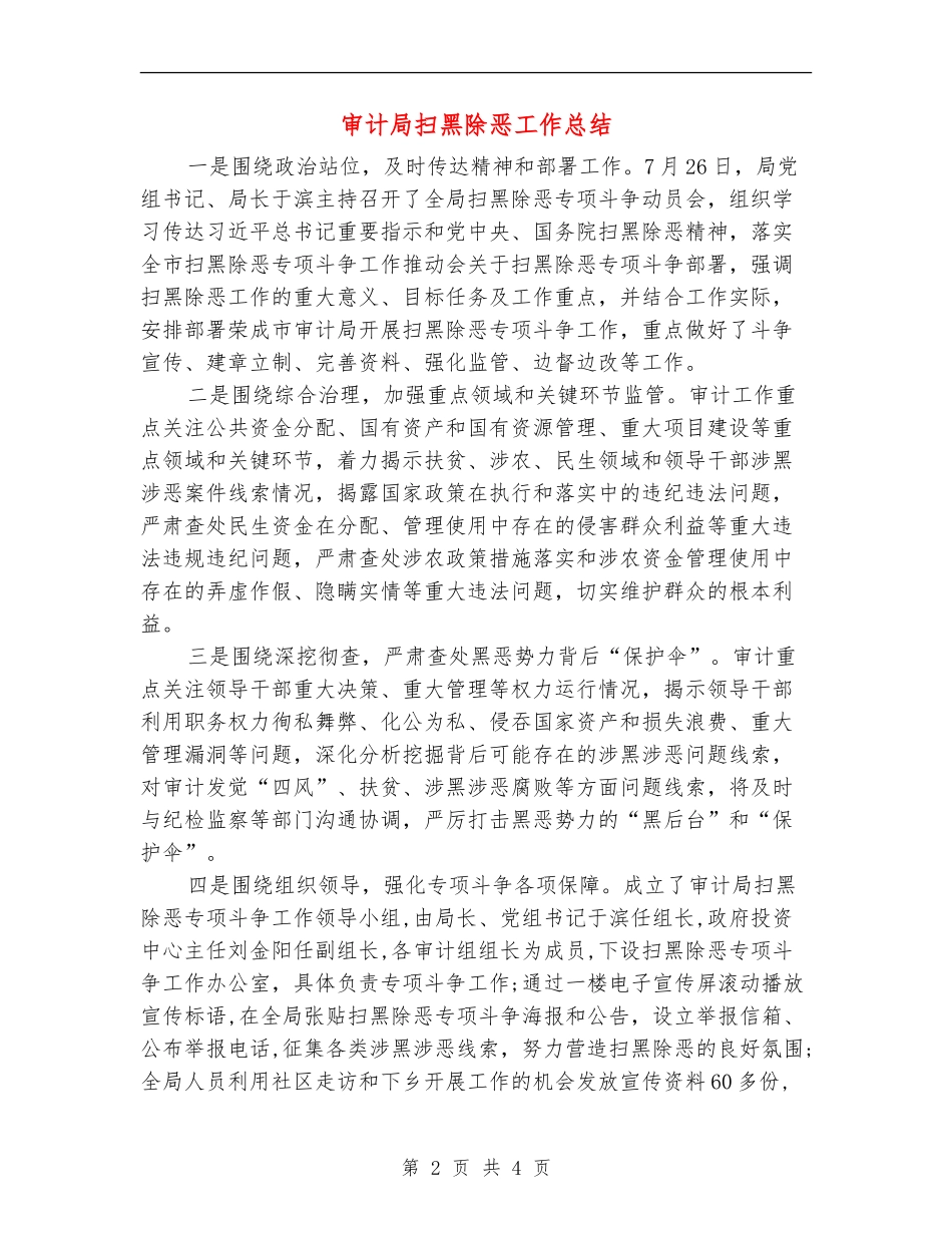 审计局扫黑除恶工作总结_第2页