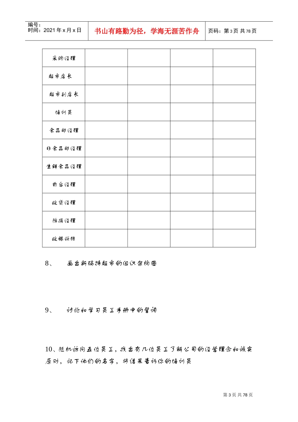 某某超市见习人员管理培训课件_第3页