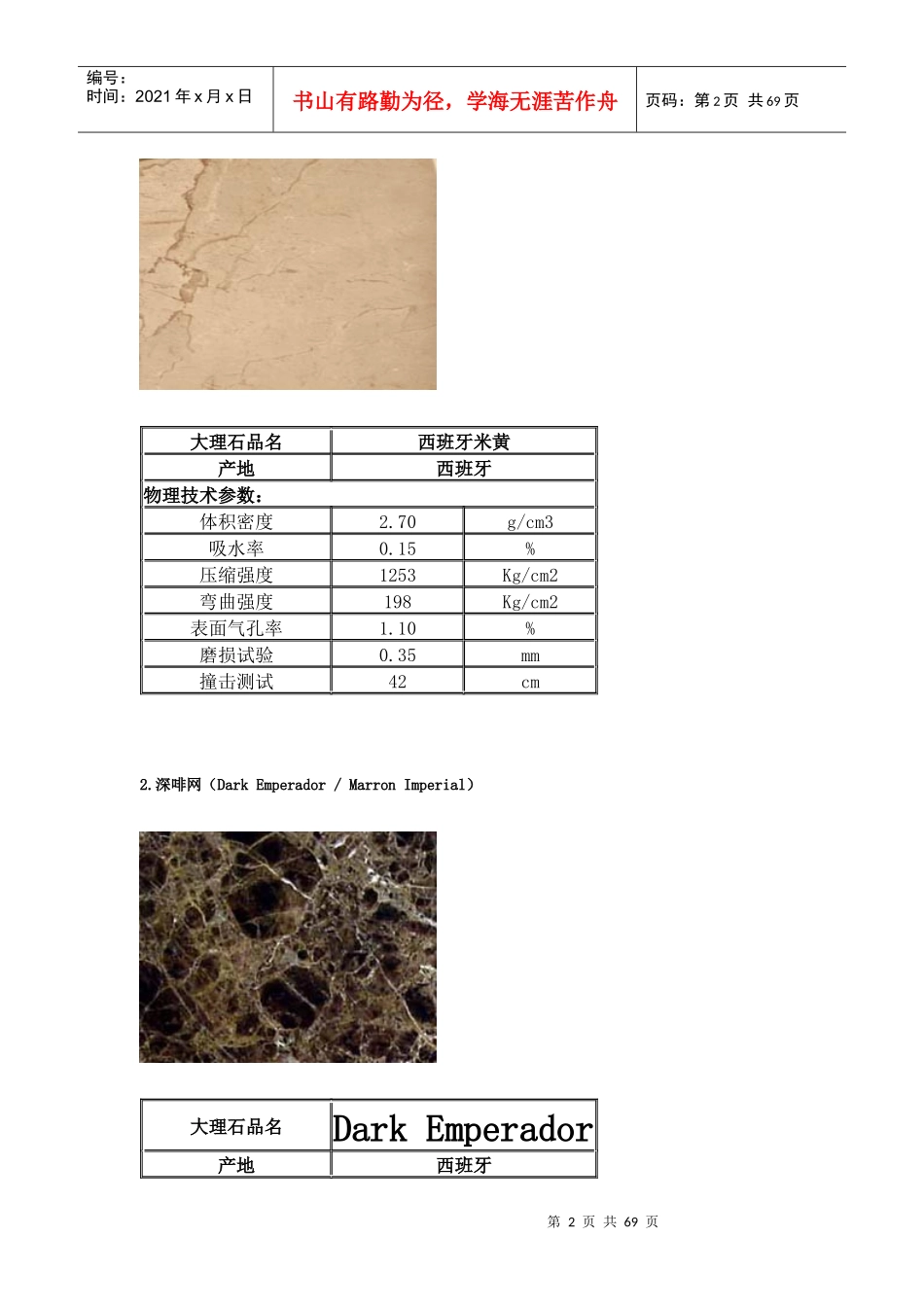 进口石材技术参数1∕3_第2页