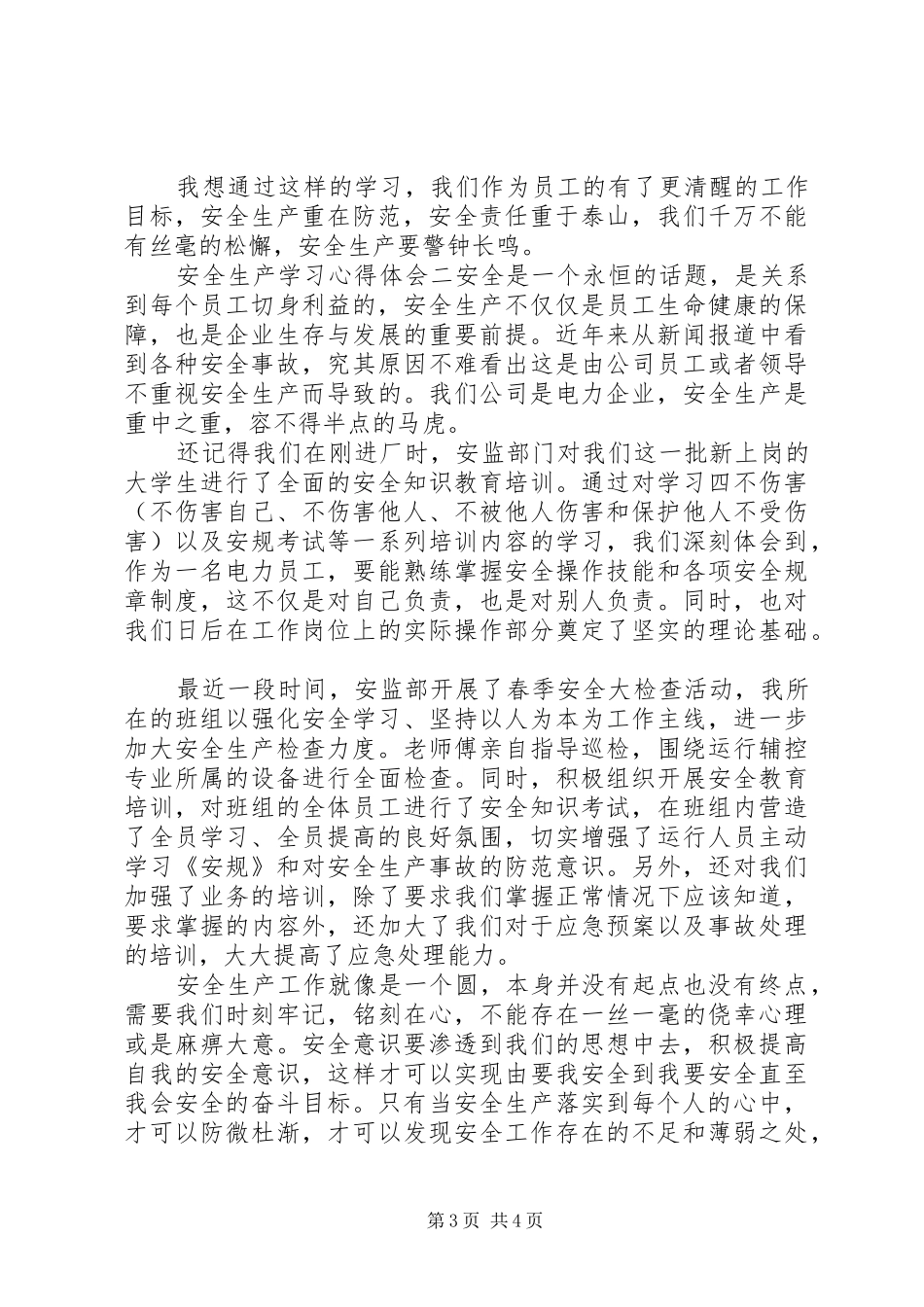 安全生产观后感学习心得体会两篇_第3页