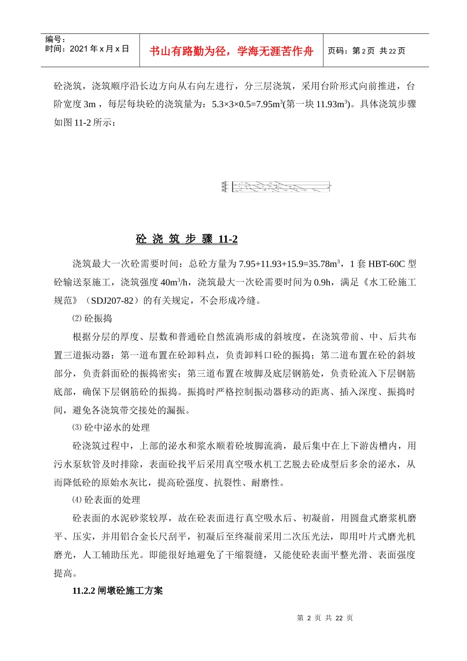 水闸(退水闸)和灌注桩施工方案_第2页