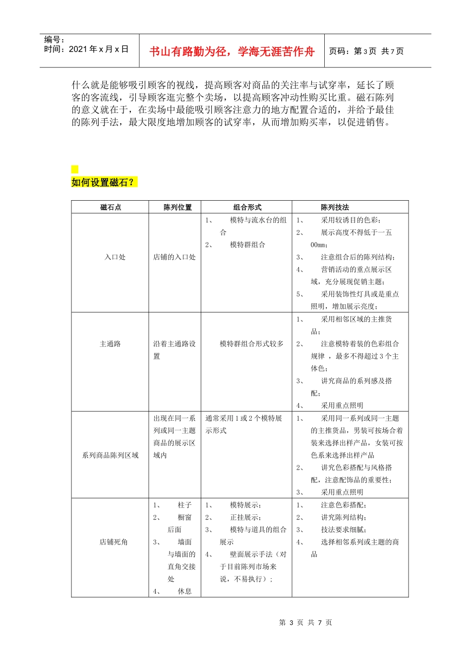 论留住顾客的店铺磁石陈列_第3页