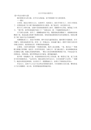 自立中ۥ考满分作文精选 