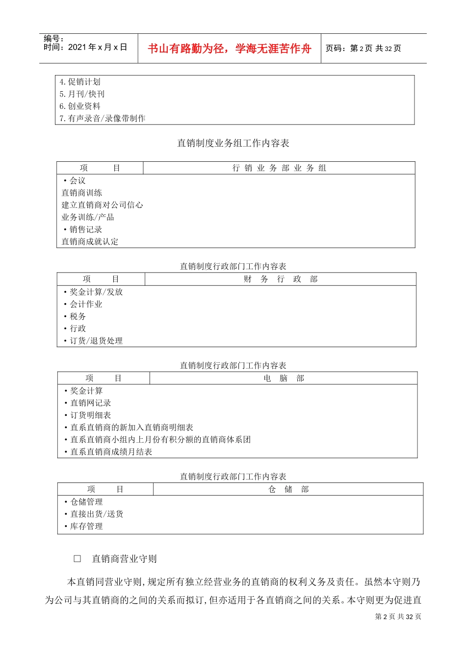 直销制度管理典范(DOC34页)_第2页