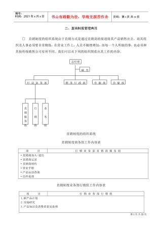 直销制度管理典范(DOC34页)