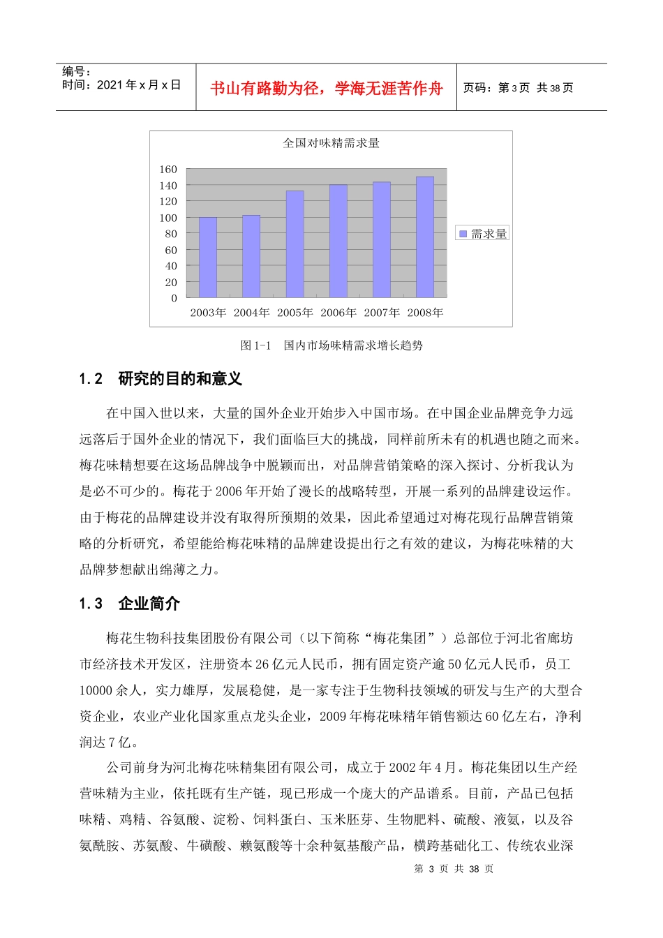 梅花生物科技集团品牌营销策略研究_第3页