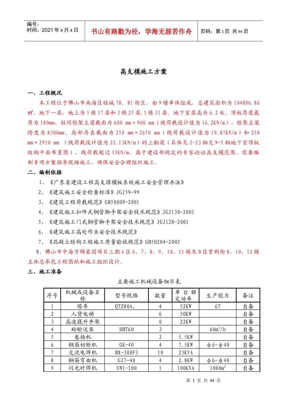 某工程高支模专项施工方案_第3页