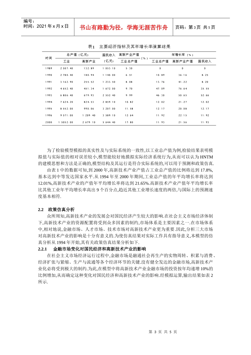 高新技术产业市场体系定量分析模型研究_第3页