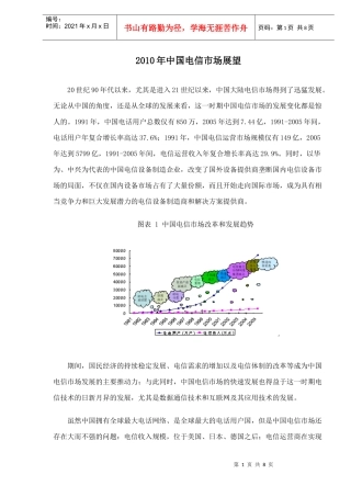 某某年中国电信市场的展望