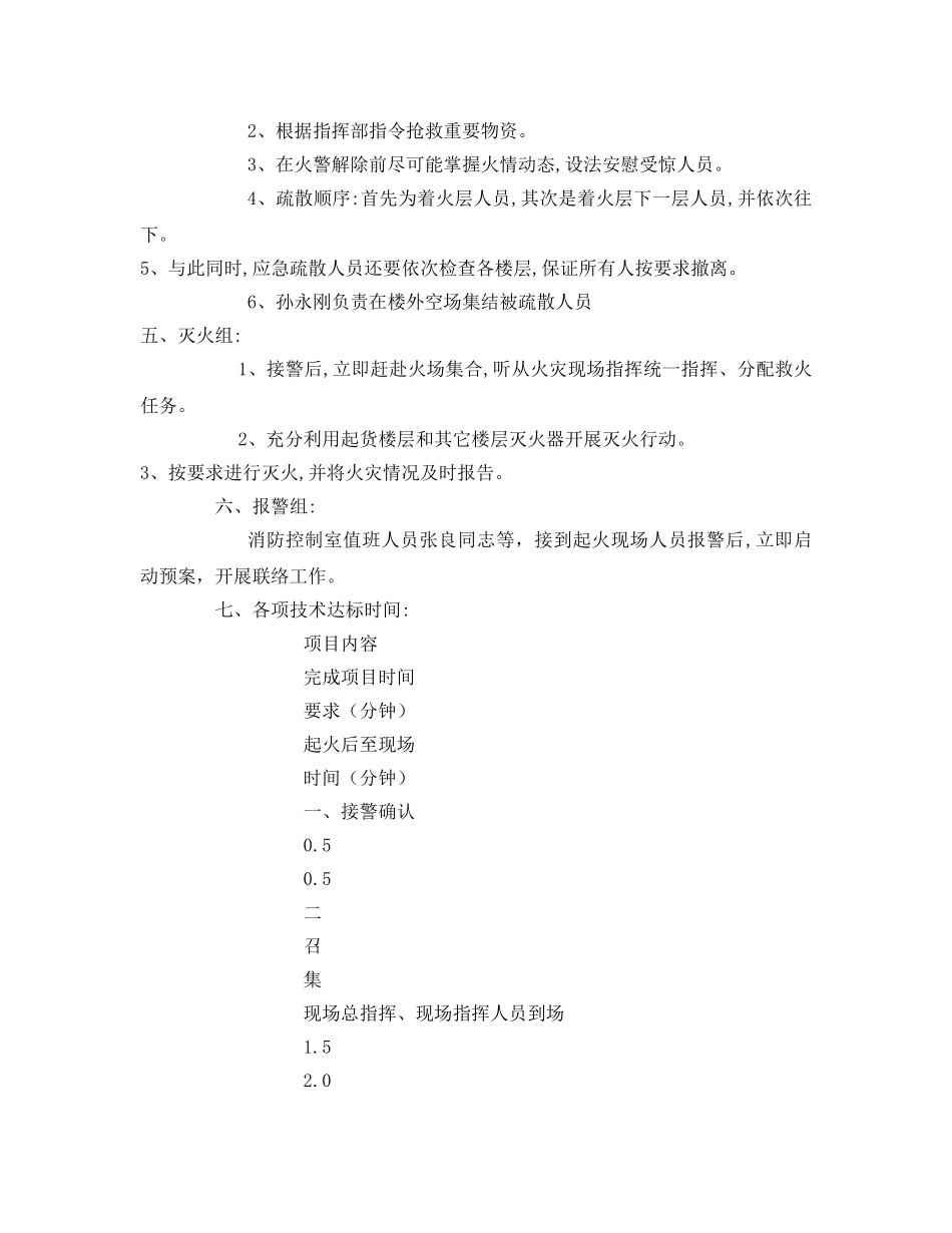 《安全管理应急预案》之运输部材料科消防火灾方案 _第3页