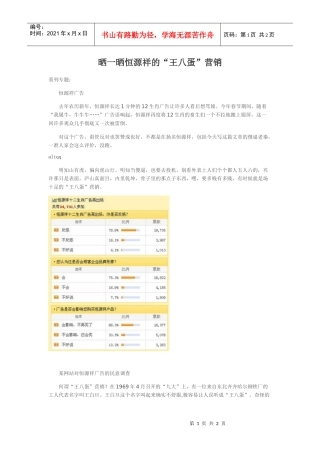 晒一晒恒源祥的“王八蛋”营销