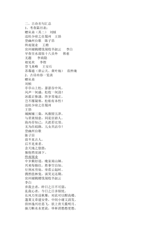 中考语文古诗词名句练习题及答案2 