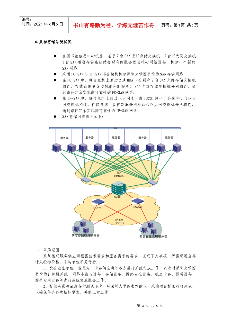 网络服务器存储等系统集成采购需求_第3页
