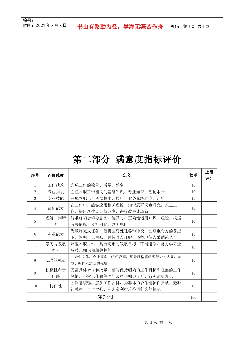 某生产企业销售部内勤绩效考核表_第3页
