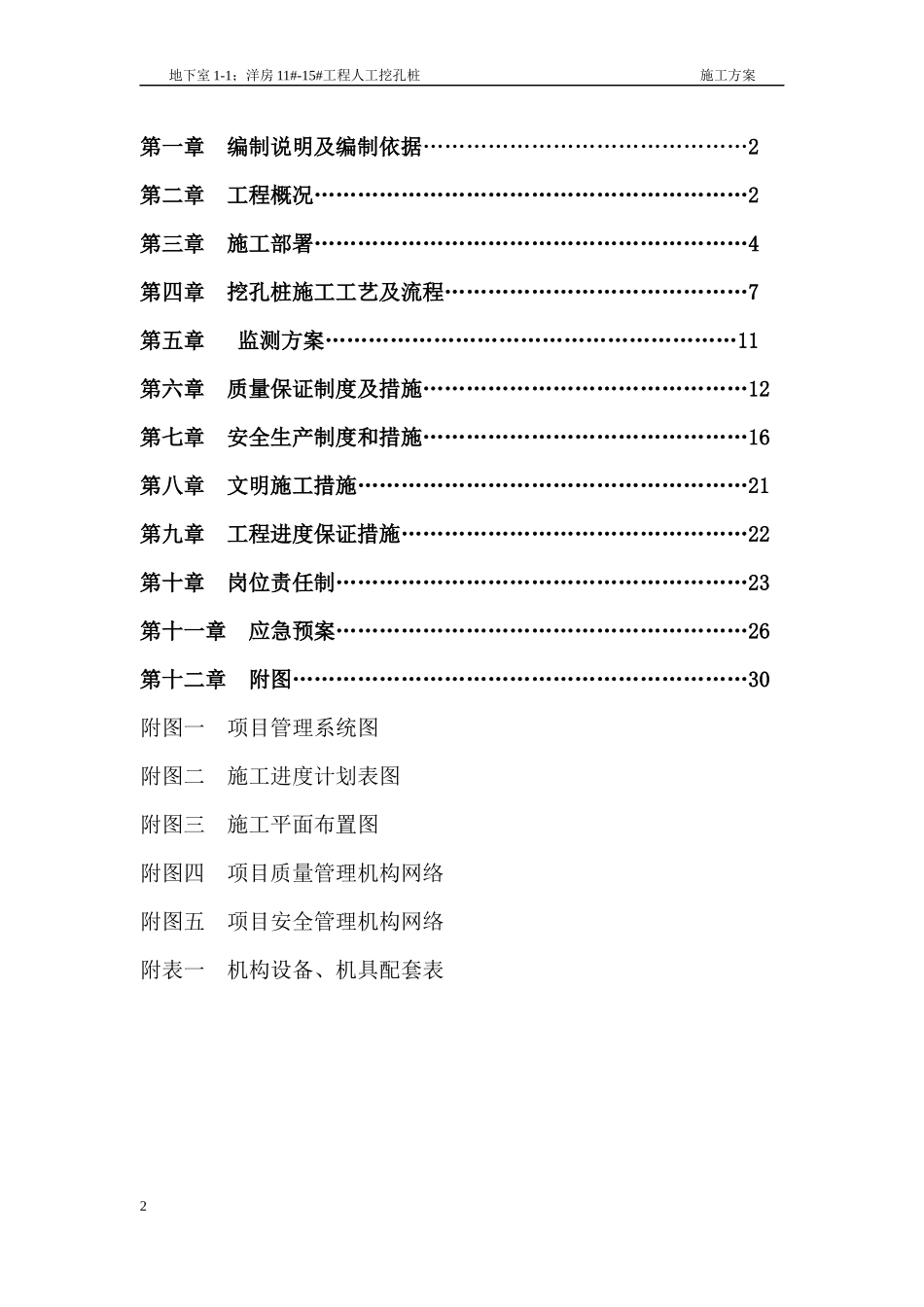 蓝山锦湾花苑地下室1-1人工挖孔桩施工方案1_第2页
