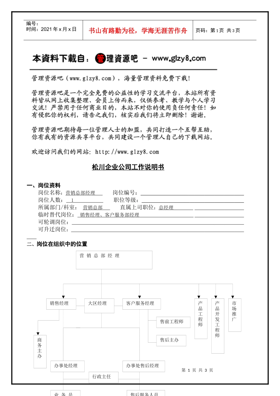 营销总部经理_第1页