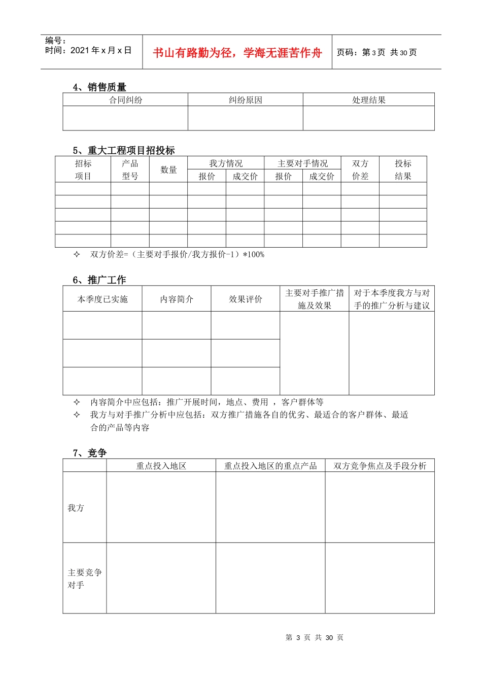 营销体系报告表格汇总1123侯文_第3页