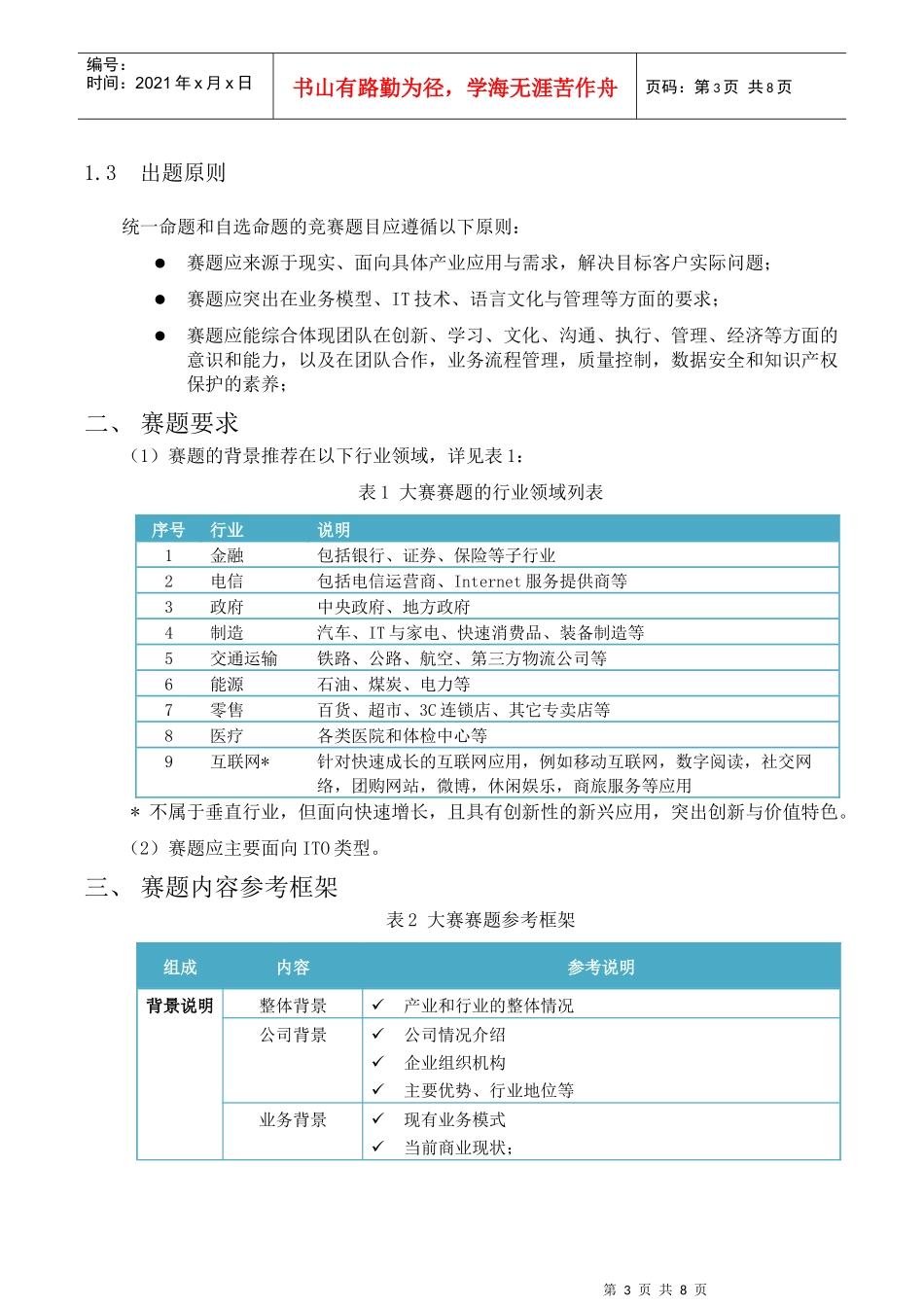 首届浙江省大学生服务外包创新应用大赛出题指南_第3页