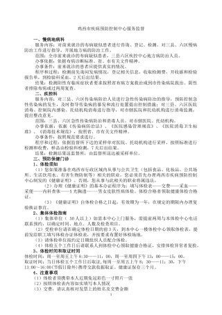 鸡西市疾病预防控制中心服务监督