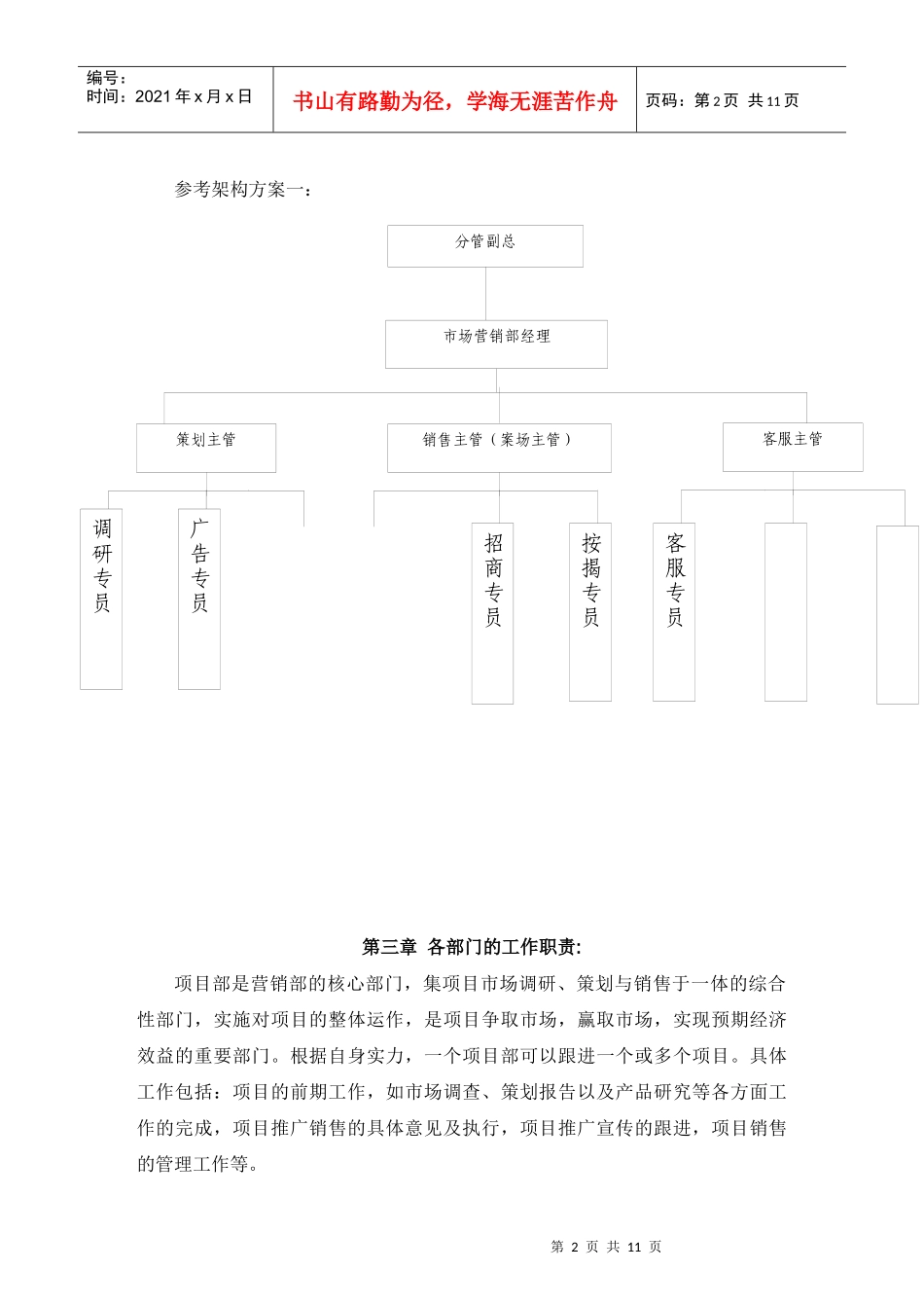 营销部职责全程手册2141518526_第2页
