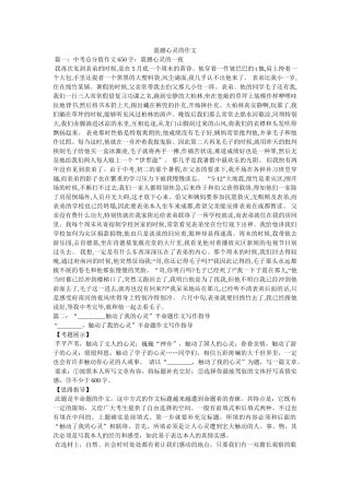 震撼心ۥ灵的作文精选 