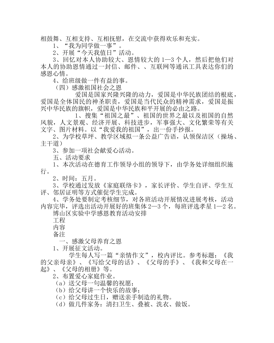 政教处范文感恩教育活动方案_0 _第3页