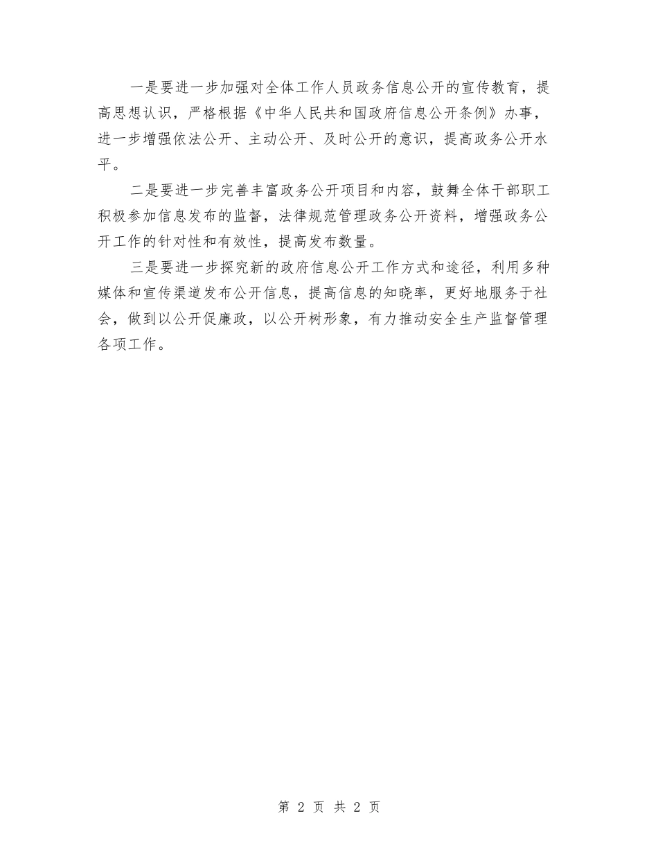 安监局信息公开总结汇报_第2页