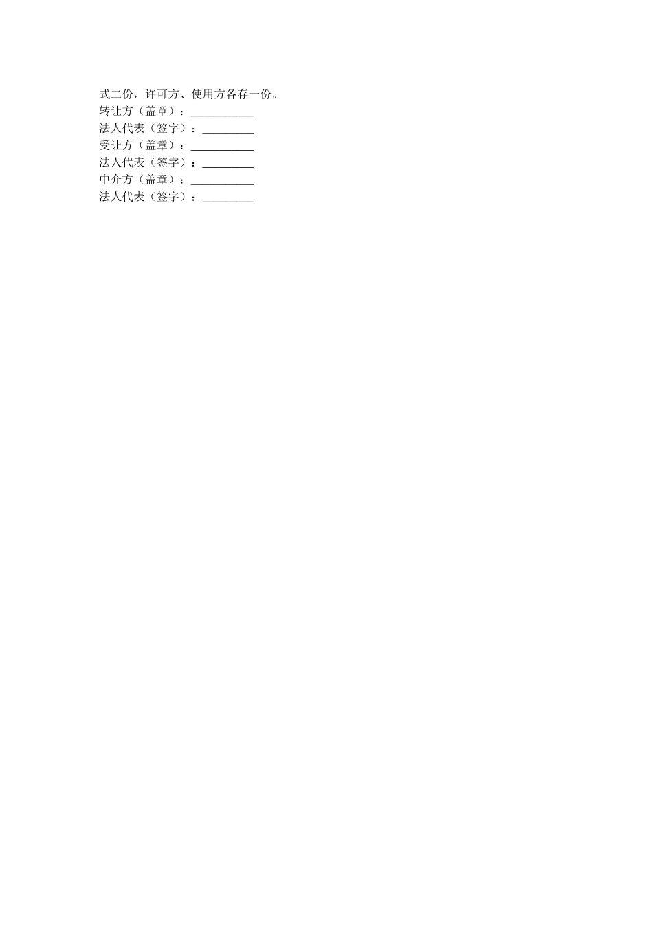专利实施许可合同（自用） _第2页