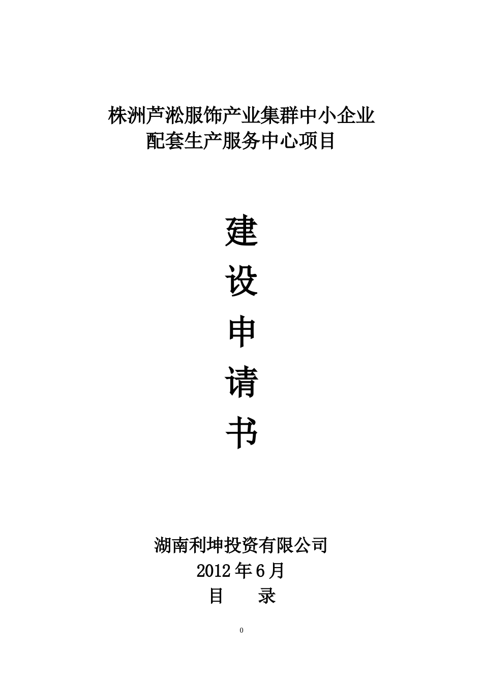 服饰产业集群中小企业配套服务中心项目申请书_第1页