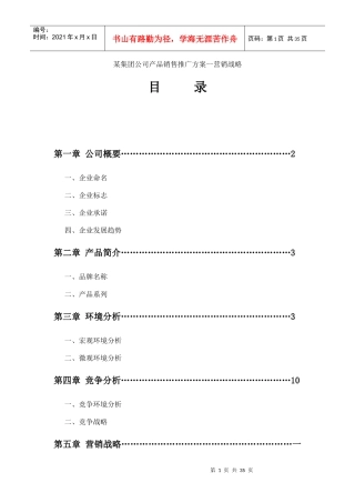某公司产品营销战略