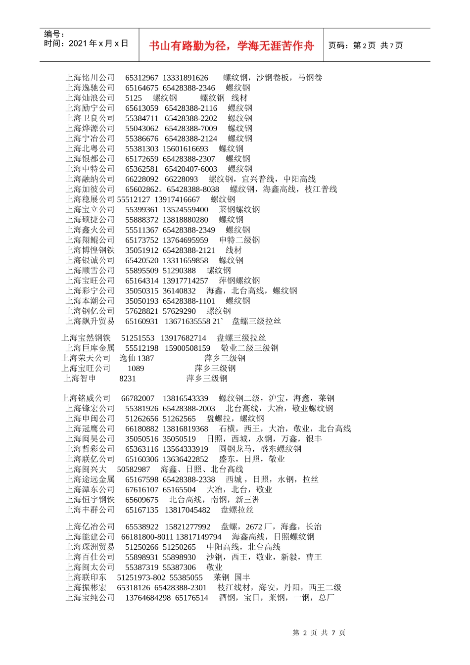 钢材客户(上海贸易商)_第2页