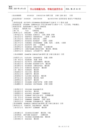 钢材客户(上海贸易商)