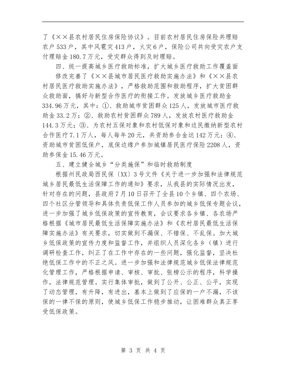 2024年民政局重大建设项目和重要工作总结【新版】_第3页