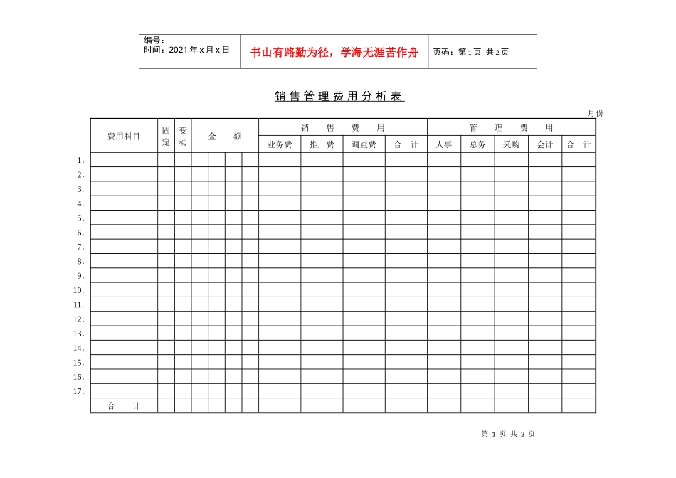 销售管理费用分析表_第1页