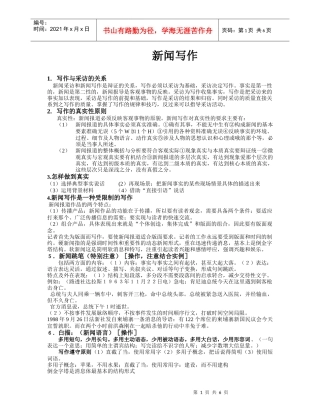 新闻写作考试笔记