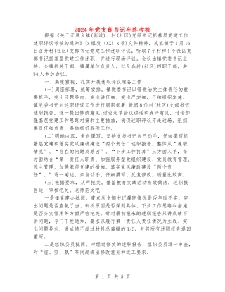 2024年党支部书记年终考核