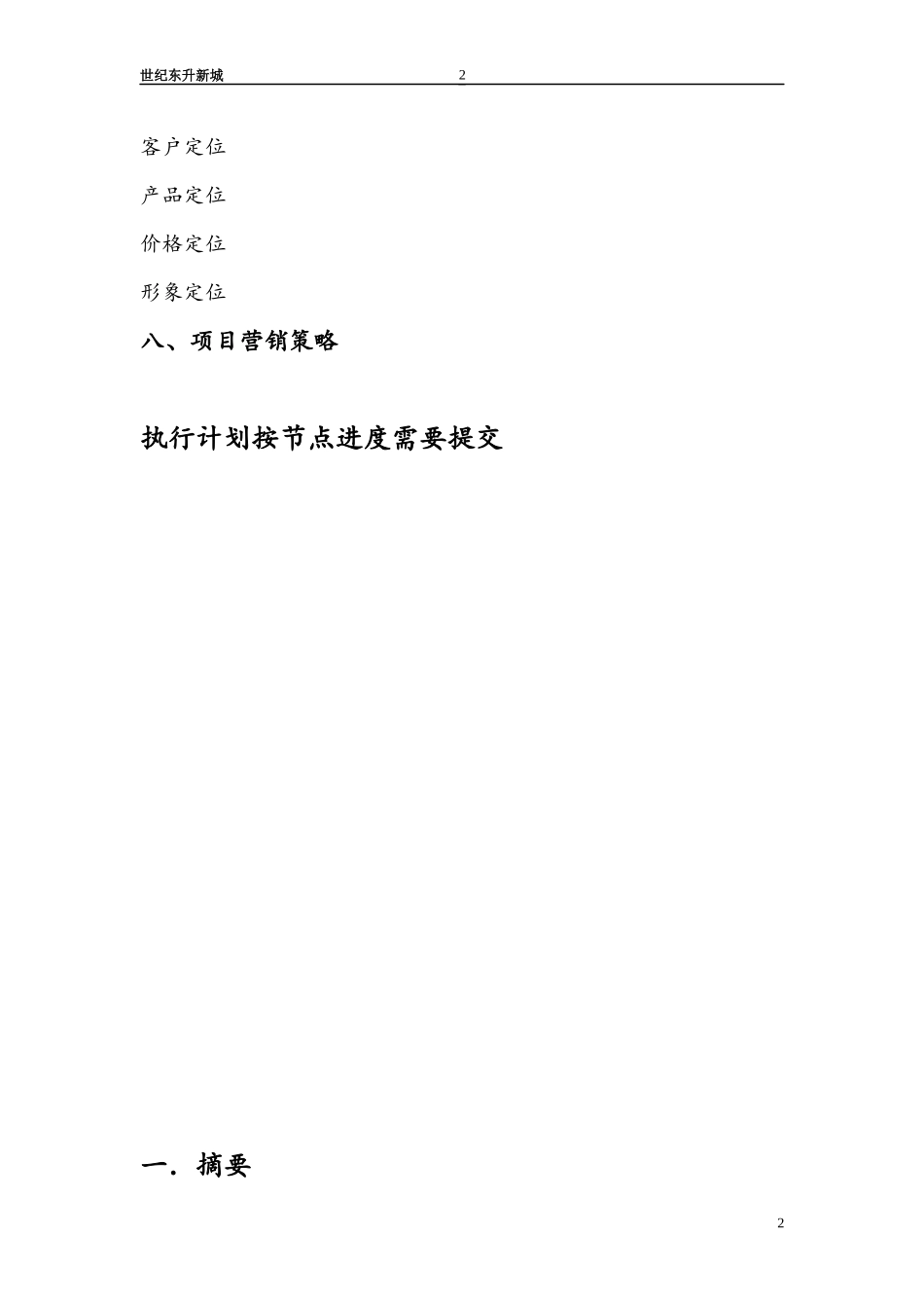 新城营销策划方案范本_第2页