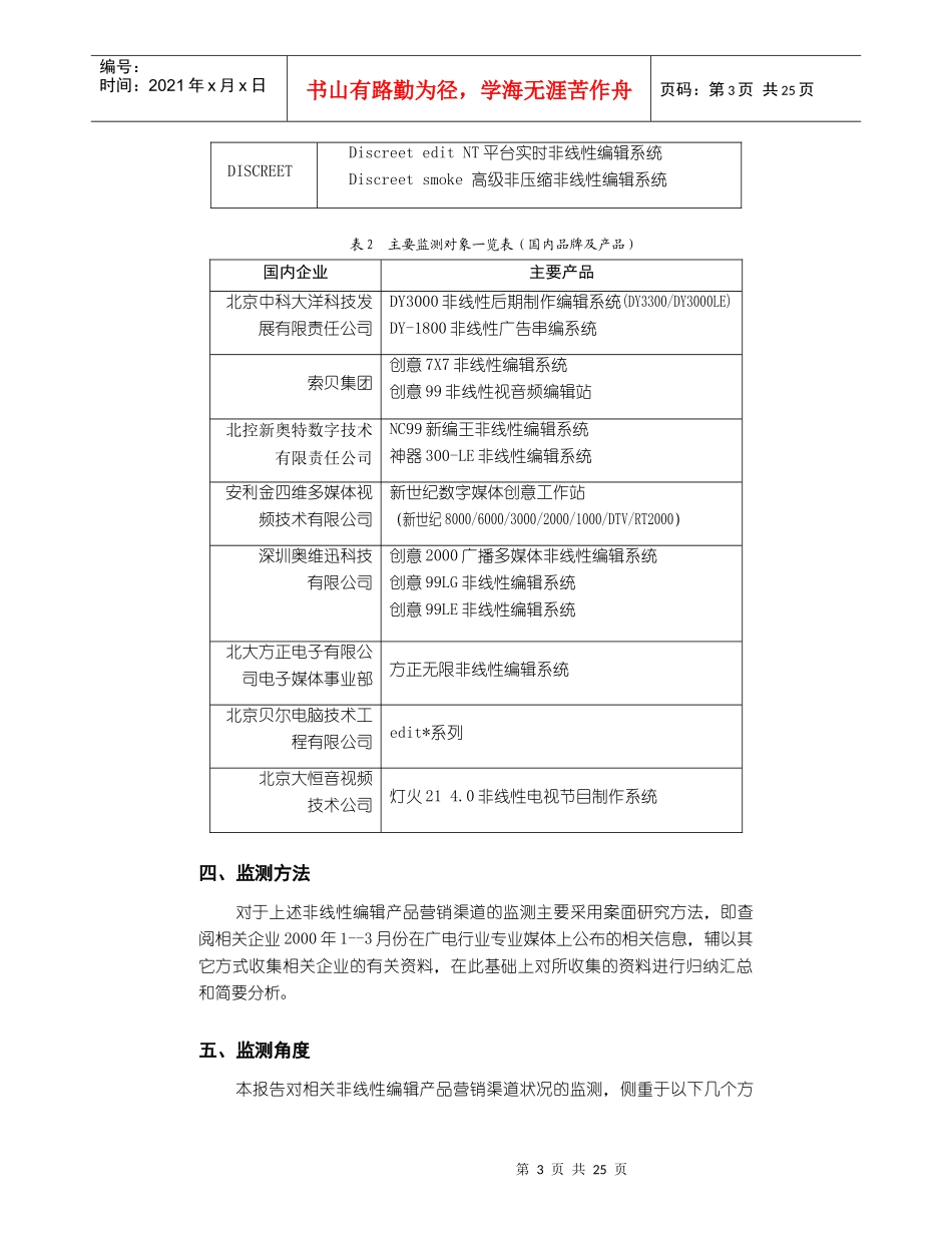 非线性编辑营销渠道监测报告_第3页