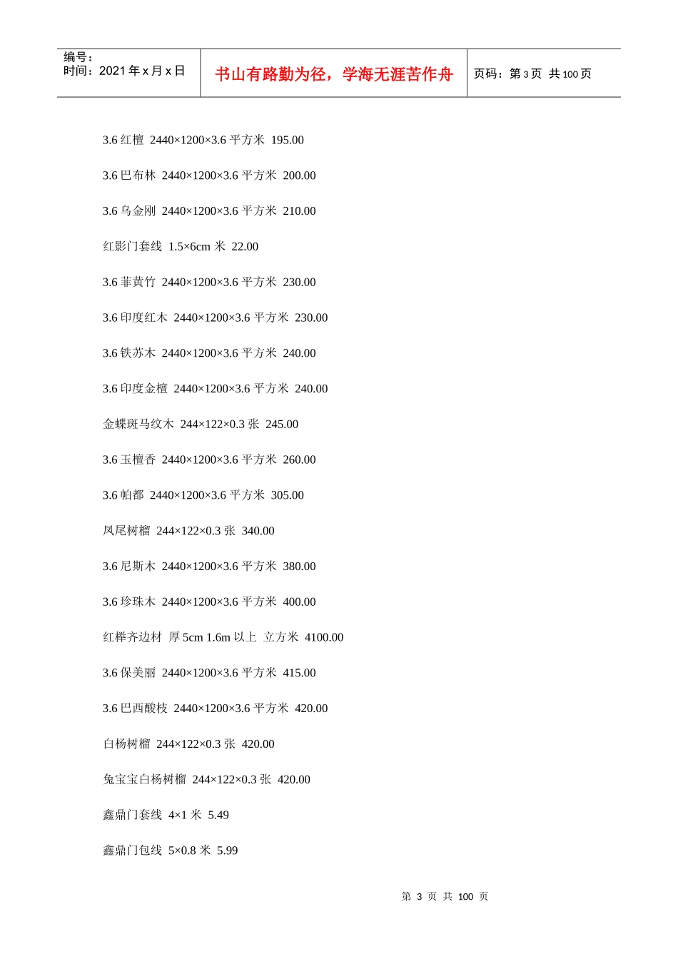装饰材料价格_第3页
