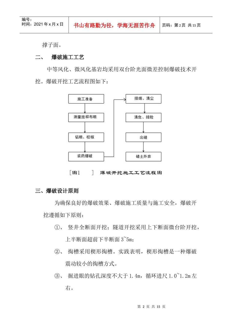 高井电厂热力管网隧道爆破开挖施工方案_第2页