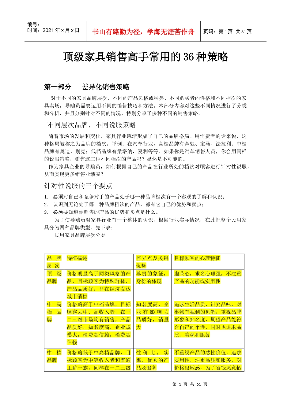 顶级家具销售高手常用的36种策略_第1页