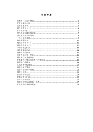 某地产标准客户开发步骤表